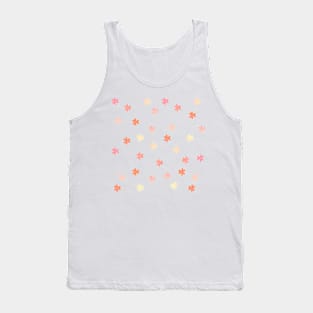 Back to School Pink and Coral Gradient Flower Pattern Tank Top